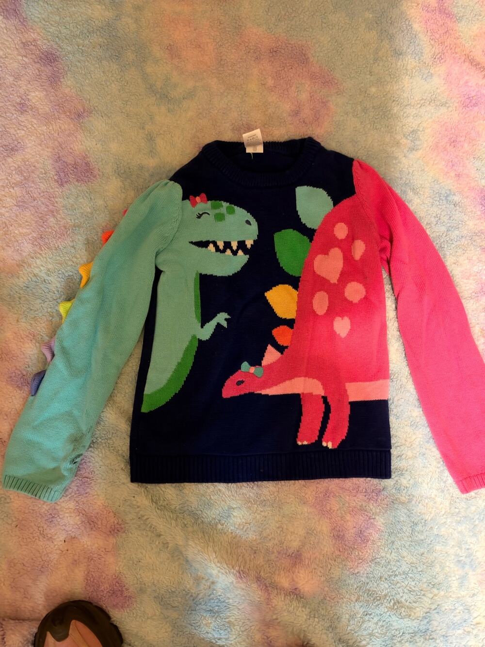Gymboree Girls' Dino Friends 3D Spike Intarsia Knit Sweater
